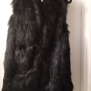 Sebby Faux Fur LX, Sweater Vest, Black